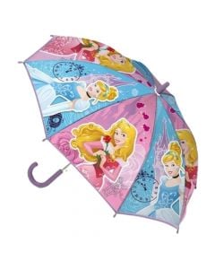 Umbrella for children, Princess, plastic and polyester, pink and blue, 1 piece