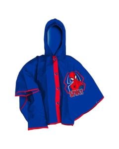 Rain cape for children, Spiderman, blue, 1 piece