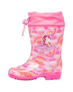 Children's boots, Unicorn, plastic, pink, 1 pair