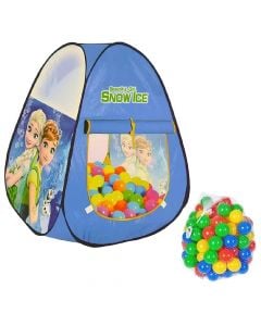 Tent for children + 100 balls, Frozen/Spiderman, polyester, 90x70x70 cm, mixed, 1 piece