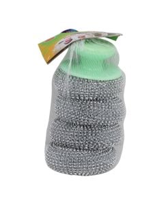 Telë pastrimi për enët, 14 cm, gri, 4 copë, 1 pako