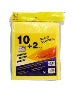 Cleaning wipes, 15x17 cm, mixed, 12 pieces, 1 pack