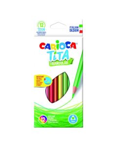 Bojëra druri, Carioca Tita, free triangular, 12 ngjyra, 1 pako