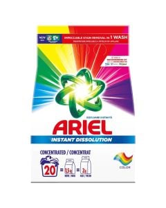 Detergjent pluhur për rrobat, Ariel, Color, Touch of lenor, 1.5 kg, 20 larje, 1 copë