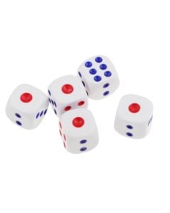 Dice, 15 mm, 5 pieces, 1 pack