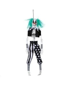 Dekoruese me varje për halloween, harlequin skeleton, plastike, 40 cm, 1 copë
