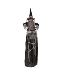 Dekoruese me varje për halloween, shtrigë, me zë, drita, lëvizje, plastike, 180 cm, 1 copë