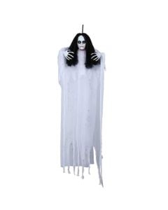 Dekoruese me varje për halloween, fantazëm femër, me zë, drita, lëvizje, plastike/poliestër, 120 cm, 1 copë