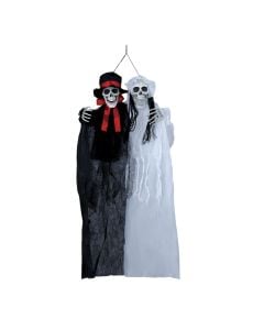 Dekoruese me varje për halloween, cift skeleton, plastike/poliestër, 90 cm, 1 copë