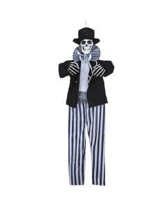 Dekoruese me varje për halloween, dhëndër skeleton, plastike/poliestër, 90 cm, 1 copë