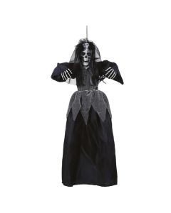 Dekoruese me varje për halloween, nuse skeleton, plastike/poliestër, e zezë, 90 cm, 1 copë