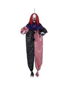 Dekoruese me varje për halloween, clown, me zë, drita, lëvizje, plastike/poliestër, 120 cm, 1 copë