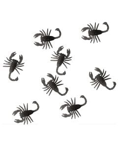 Decorative scorpion, for Halloween, plastic, 6 cm, 8 pieces, 1 pack