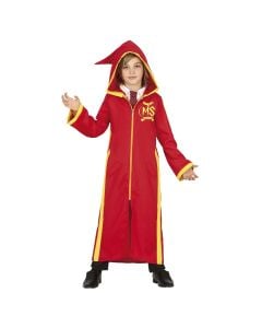 Halloween costume for children, Magical school student, polyester, 7-9 years, 125-135 cm, red, 1 piece