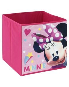 Storage box for children, Minnie Mouse, polyester/cardboard, 31x31x31 cm, mixed, 1 piece