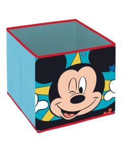 Storage box for children, Mickey Mouse, polyester/cardboard, 31x31x31 cm, mixed, 1 piece