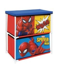 Storage shelf for children, Spiderman, aluminum+polyester, mixed, 53x30x60 cm, 1 piece
