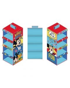 Children's organizer shelf, Mickey Mouse, polyester, mixed, 4 layers, 29x28x71 cm, with hanging, 1 piece
