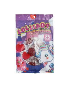 Lollipop, Wonderland, heart, red, 1 piece