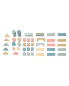 Children's toy, wooden building blocks, 15.5x15.5x14.5 cm, mixed, 50 pieces, 1 pack