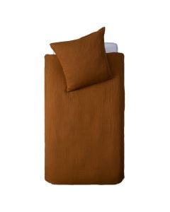 Bed set for children, cotton, brown, 140x200 cm, 1 piece