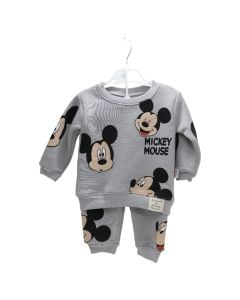 Kostum per femije, Mickey Mouse, pambuk/poliester, 12 muajsh, gri, 1 cope