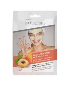Face scrub mask, IDC, Apricot nut, 15 gr, 1 piece