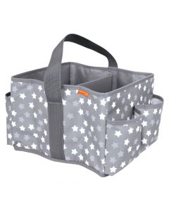 Organizer bag for baby accessories, gray with stars, 25x19.5x29 cm, 1 piece
