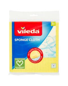 Cleaning wipes, Vileda, absorbent, 18x20 cm, x3, 1 pack