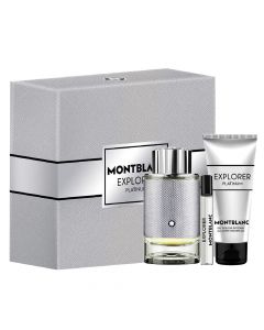 Set per meshkuj, Montblanc, Explorer Platinum, parfum EDP 100 ml, mini parfum EDP 7.5 ml, xhel dushi 100 ml, 1 pako