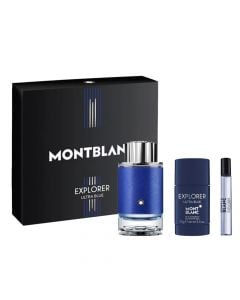 Set per meshkuj, Mont Blanc, Explorer Ultra Blue Set, parfum EDP 100 ml, mini parfum EDP 7,5 ml, deo stick 75 gr, 1 pako