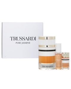 Set per femra, Trussardi, Pure Jasmine, parfum EDP 60 ml, mini parfum EDP 7 ml, parfum travel size EDP 10 ml, 1 pako