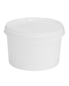 Plastic bucket, circular, white, 5 liters, 1 piece