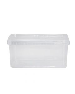 Plastic bucket, square, transparent, 3.1 liter, 1 piece