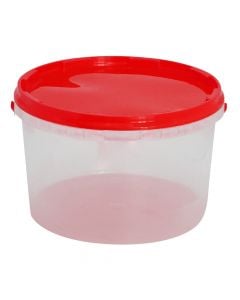 Plastic bucket, circular, transparent, 2.2 liter, piece