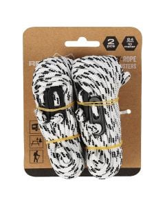 Camping rope set, white/black, 2 pieces, 1 pack