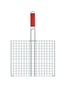 Zgare per barbekju, 35x26x61 cm, metalike, mbajtese druri, 1 cope