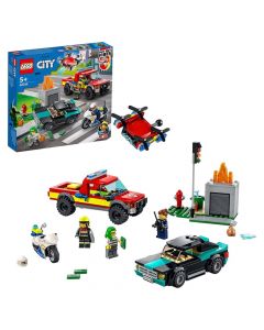Toy for children, Lego, City, fire rescue & police chase, +5 years, 1 piece