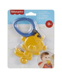 Baby toy, Fisher Price, Monkey teether, yellow, +0 months, 1 piece
