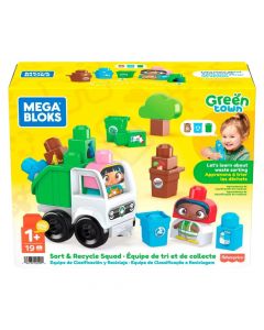 Toy for children, Mega Bloks, shaper, Sort & Recycle Squad, plastic, mixed, 19 shaper, +1 year, 1 piece