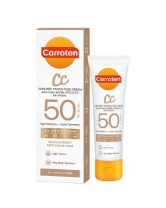 Sun protection cream, Carroten, for the face, spf50, 50 ml, 1 piece