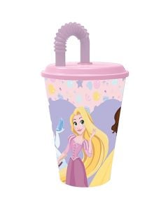 Gote me pip per femije, Princess, plastike, 430 ml, mikse, 1 cope