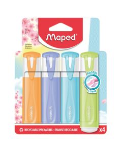 Highlighter, Maped, pastel, 4 copë, 1 pako