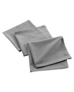 Table napkins, cotton, 40x40 cm, gray, 3 pieces, 1 pack