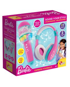 Barbie pink bluetooth microphone and headphones for kids, 1pc