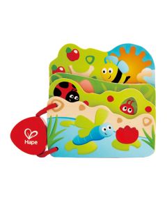 Baby toy, Hape, Bug book, wooden, 16x2x12.5 cm, mixed, +10 months, 1 piece