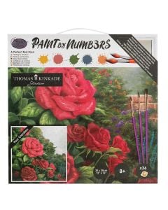 Paint by numbers, Craft Buddy, A perfect red rose, 30x30 cm, +8 years, 1 piece