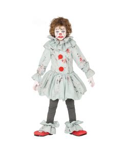 Kostume halloween, Craizy c;lown, 5-6 vjec, gri