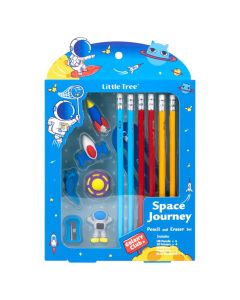 Set shkolle, lapsa+goma, Space Journey, mikse, 1 pako