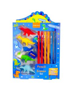 Set shkolle, lapsa+goma, Dino, mikse, 1 pako